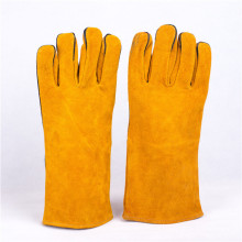 Industrial work hand  cow split  leather construction safety glove en388